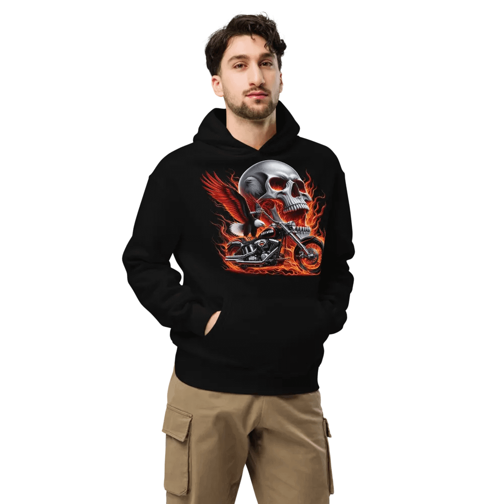 Rebel Rider Skull Oversized Hoodie #28 product image (7)