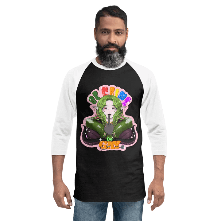 Be Crime Do Gay Raglan Tee product image (2)