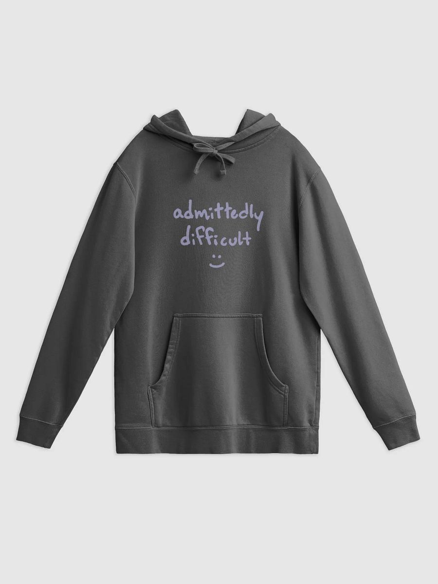 admittedly difficult (#A19DC4) printed pigment hoodie product image (6)