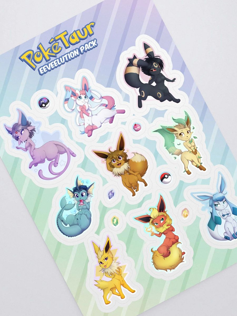 PokéTaur Eeveelution Sticker Pack product image (1)