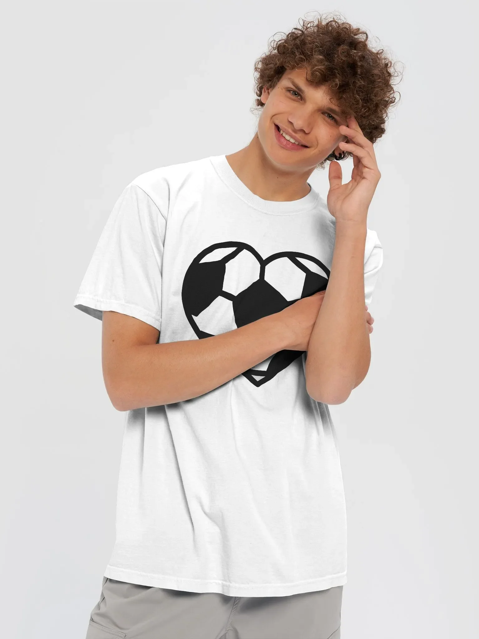 Football heart Graphic Cotton Tee product image (5)