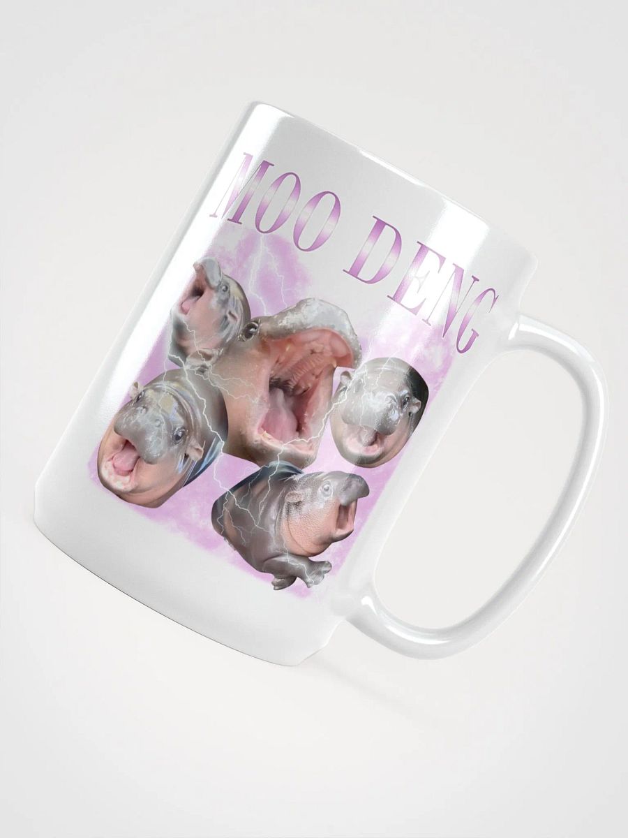 Vintage Moo Deng Meme Shirt - Funny Hippo Bootleg Mug product image (4)