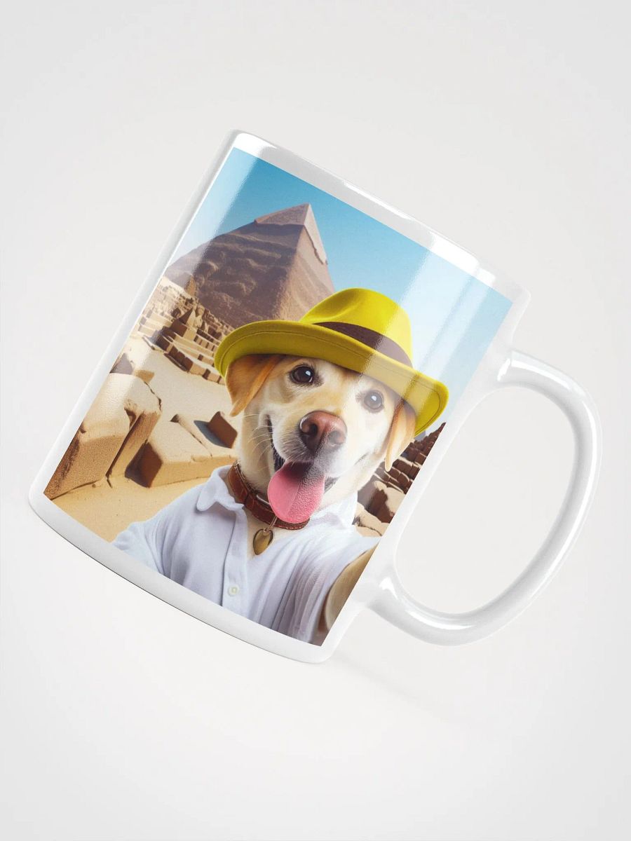 Pharaoh Pup Selfie #Humorous Glossy Mug - White product image (10)