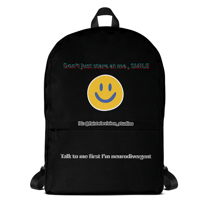 Neurodivergent Smiley All-Over Print Backpack product image (1)