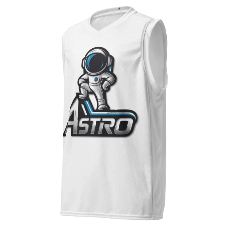 Astro All-Star Unisex White Recycled Basketball Jersey product image (1)