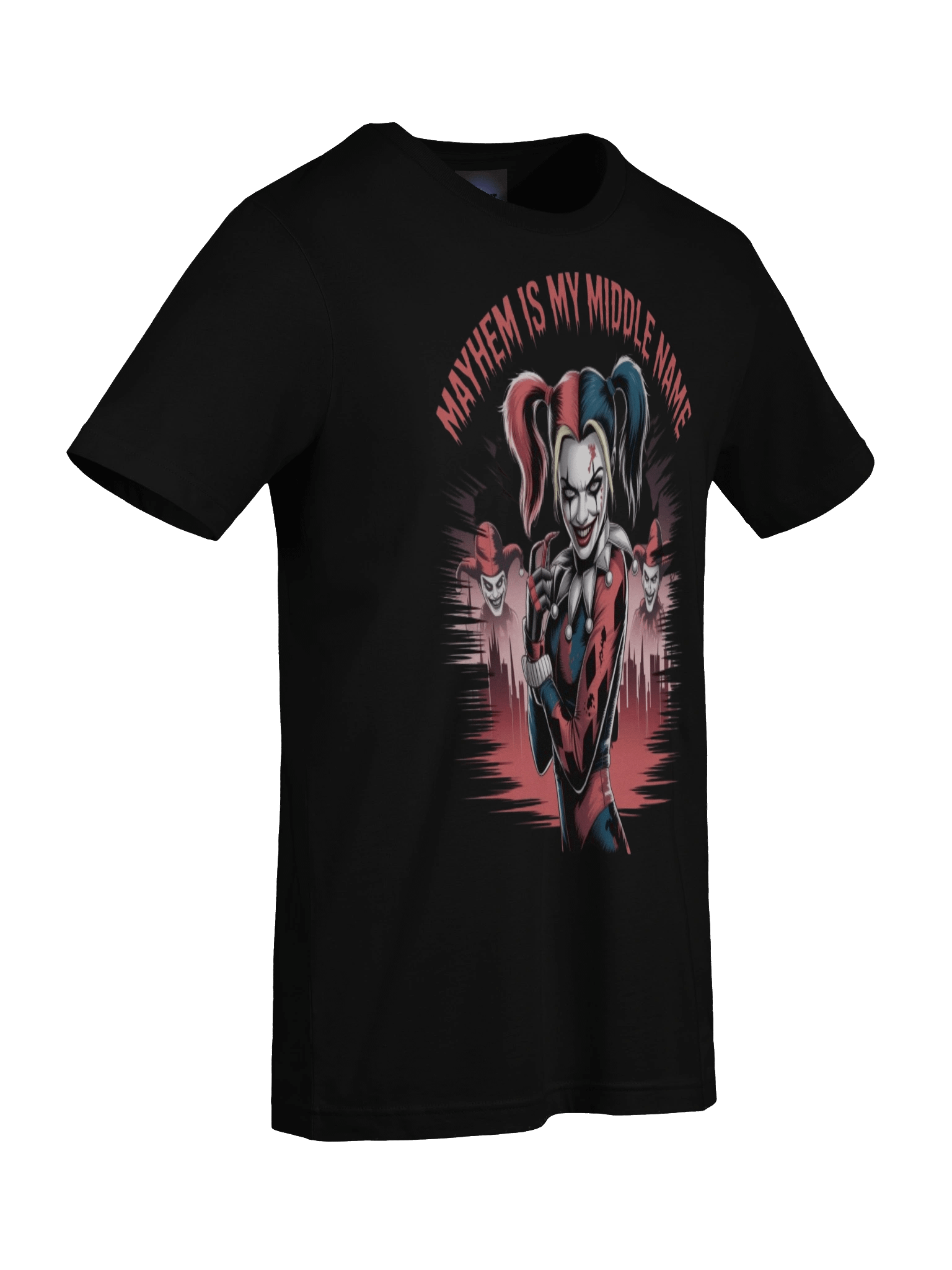 Mayhem is My Middle Name: Harley Quinn's Gotham Grin Graphic Tee product image (9)