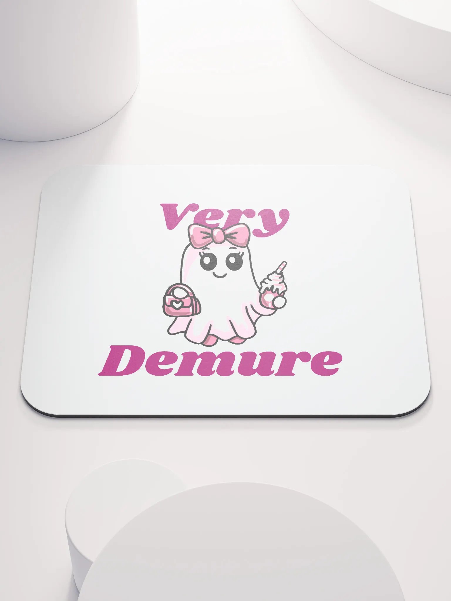 Very Demure Cute Ghost Classic Mouse Pad product image (4)