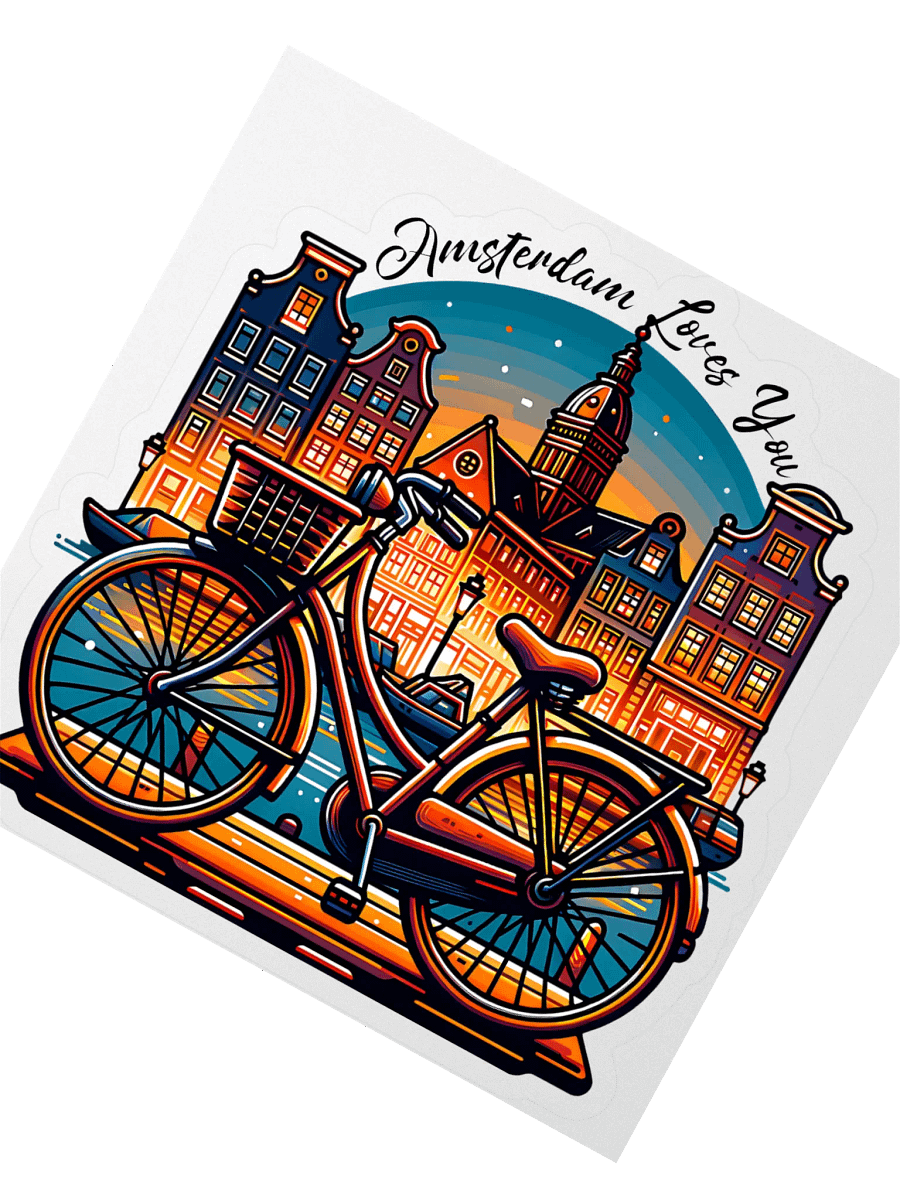 Amsterdam Loves You Kiss Cut Stickers product image (4)