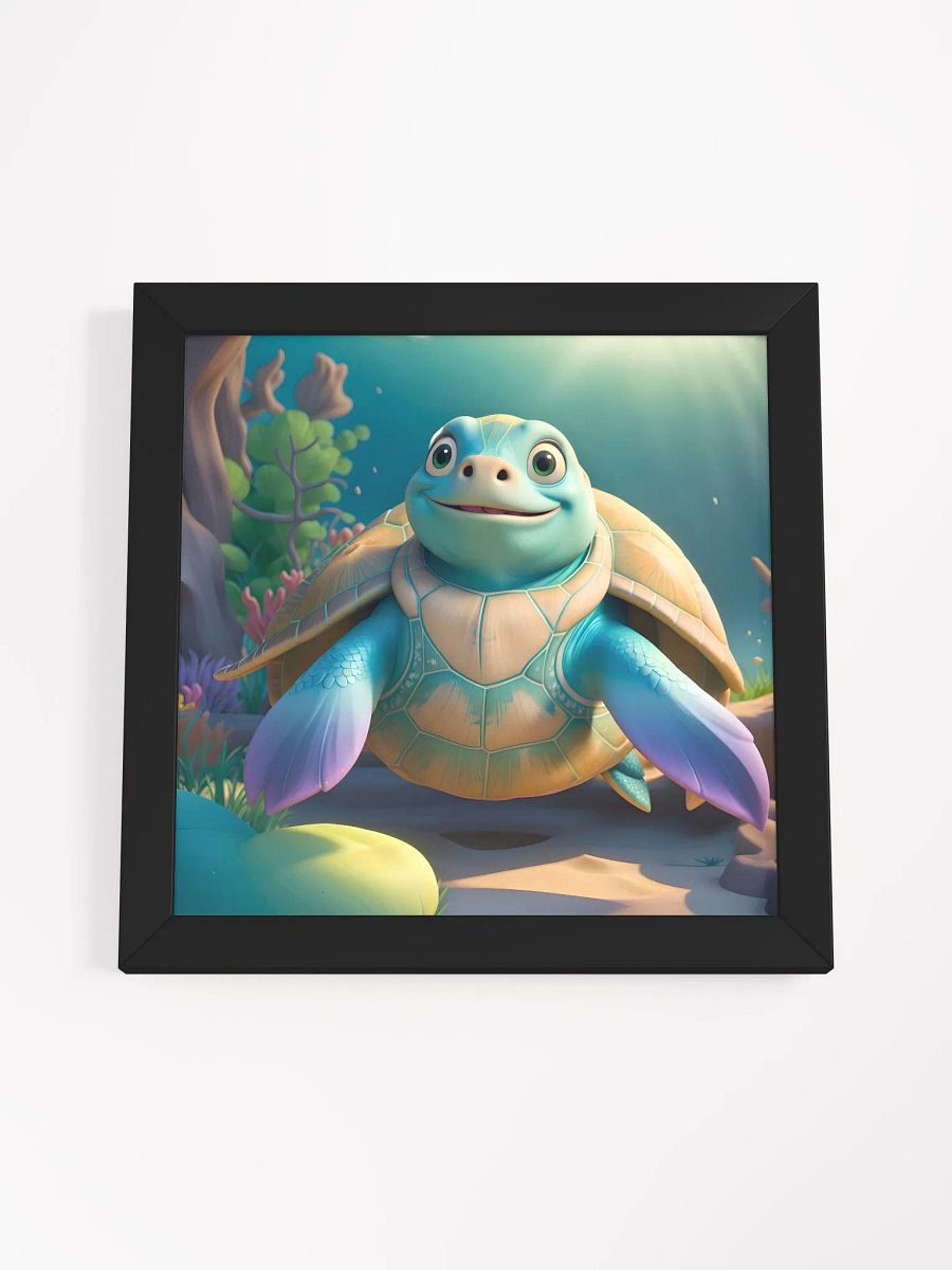 Endangered Species - Mexico - Sea Turtle Eco-Friendly Ayous Wood Framed Poster product image (4)