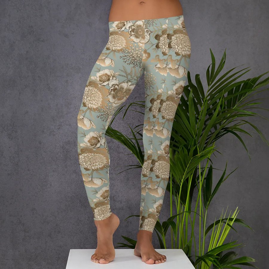 Birds And Flower Yoga Leggings product image (5)