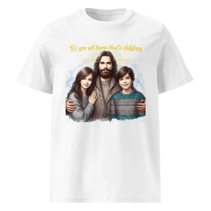 We are all born God's children - Organic Cotton Short Sleeve T-Shirt product image (1)