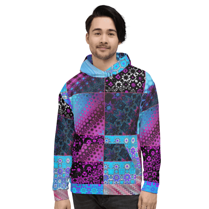 Abstract Patchwork Celebration Unisex Hoodie product image (2)