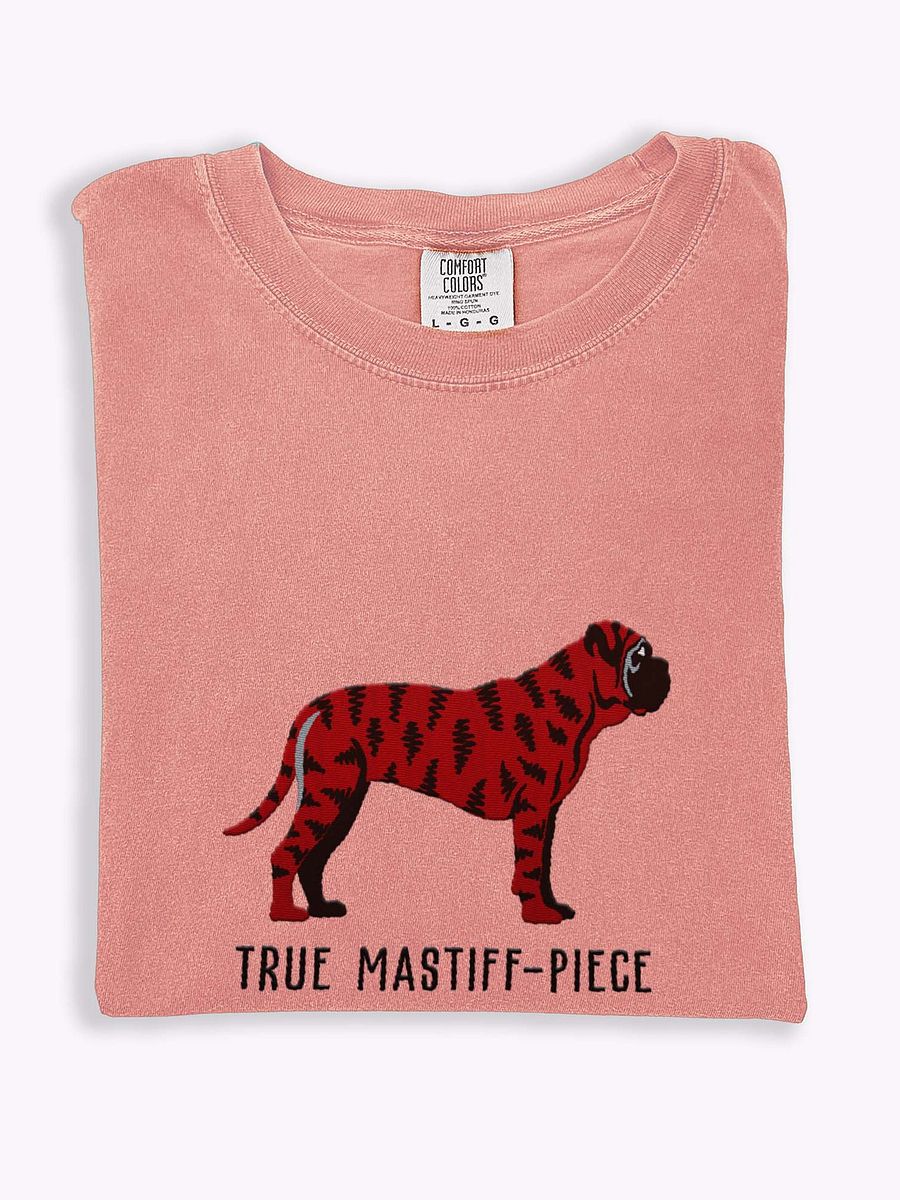True Mastiff-Piece T-Shirt(Embroidered) of an English Mastiff(Brindle) product image (1)