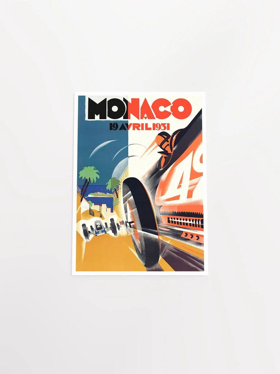 Monaco Vintage F1 Grand Prix, 1931 poster — Vintage Formula 1 poster, Monaco Grand Prix poster, retro travel poster, retro travel art product image (9)