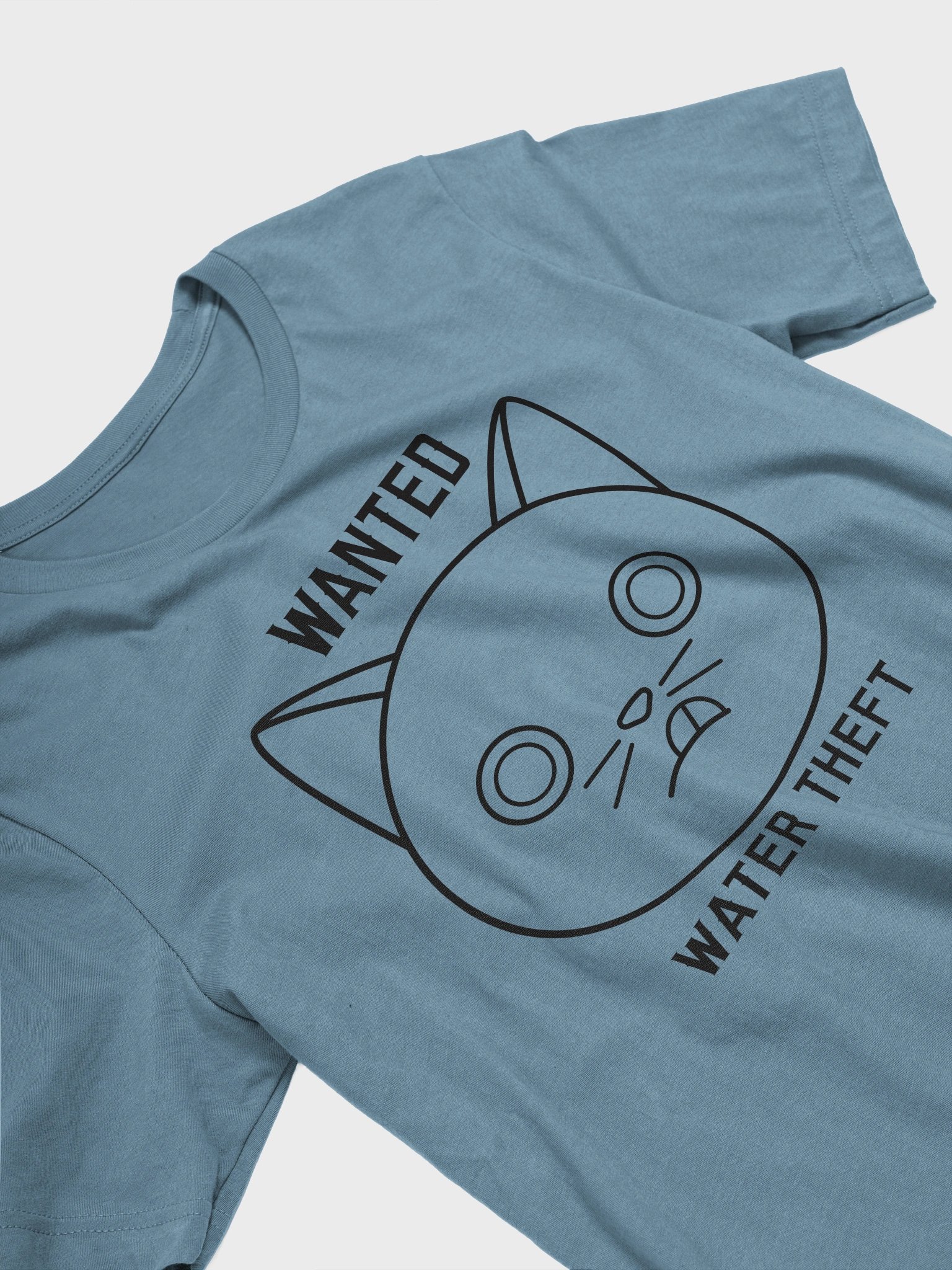 Wanted (Water Theft - Black Print) - Unisex Adult Super Soft Lightweight T-shirt product image (2)