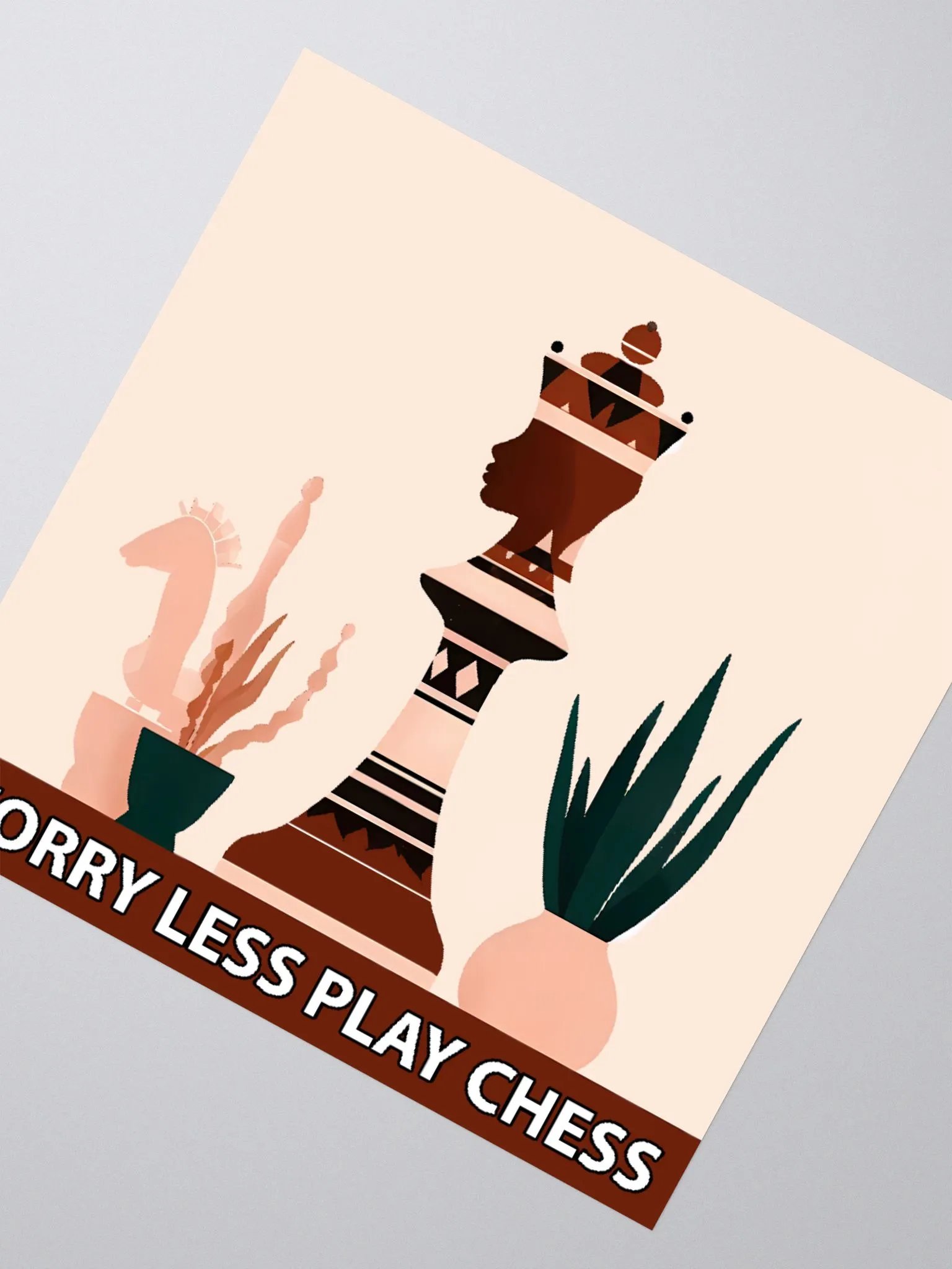 WORRY LESS PLAY CHESS STICKER product image (2)