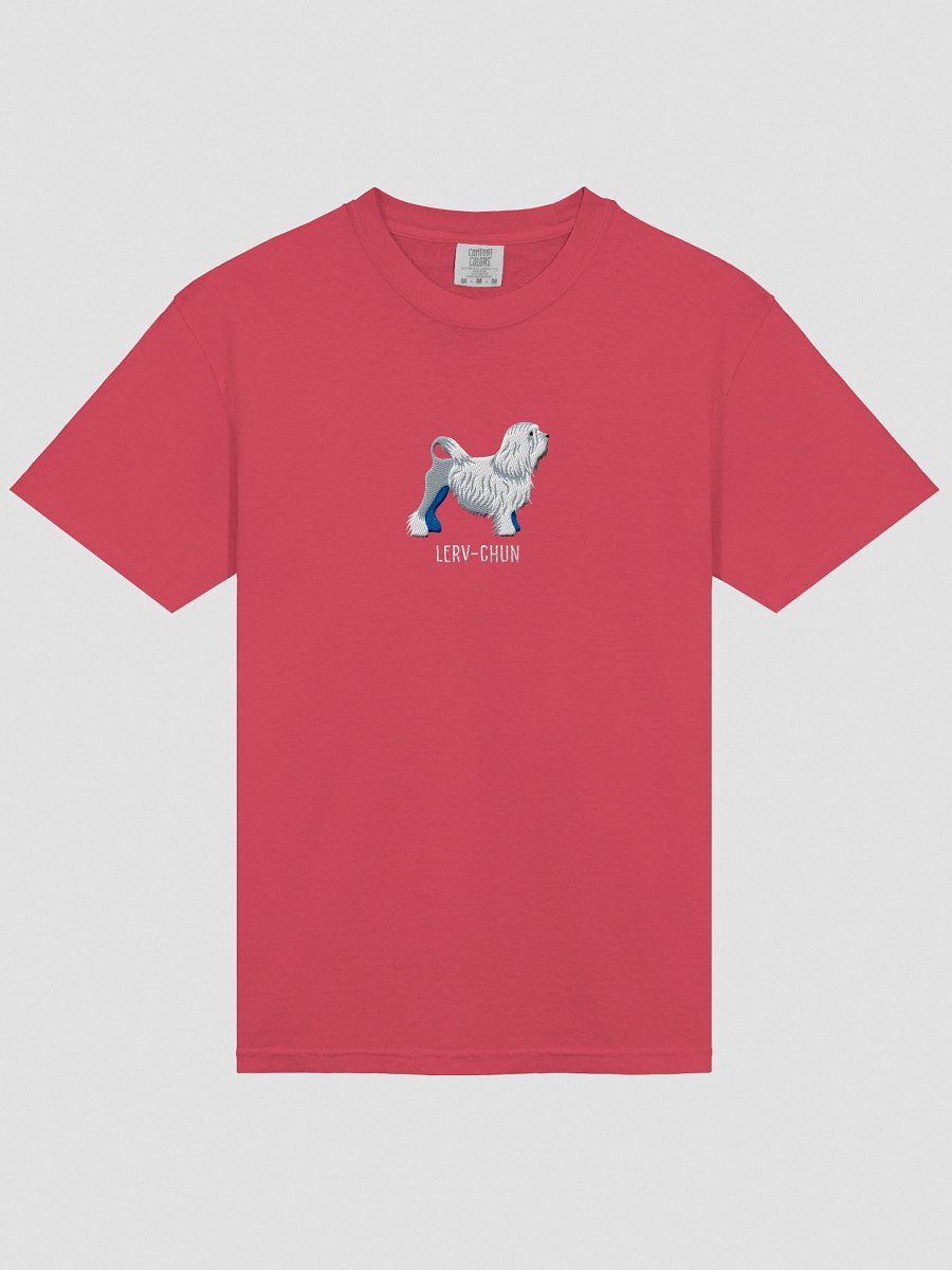 Lerv-Chun T-Shirt(Embroidered) of a Lowchen(White) product image (53)
