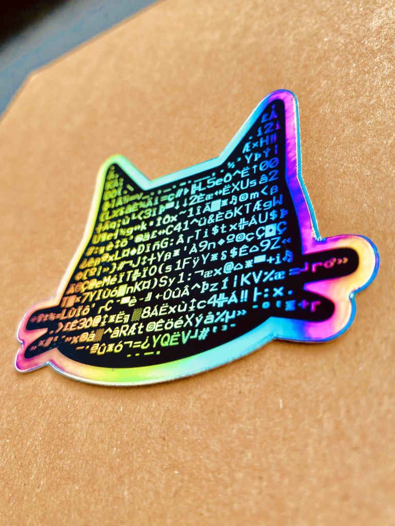Code Cat Holographic Sticker product image (2)