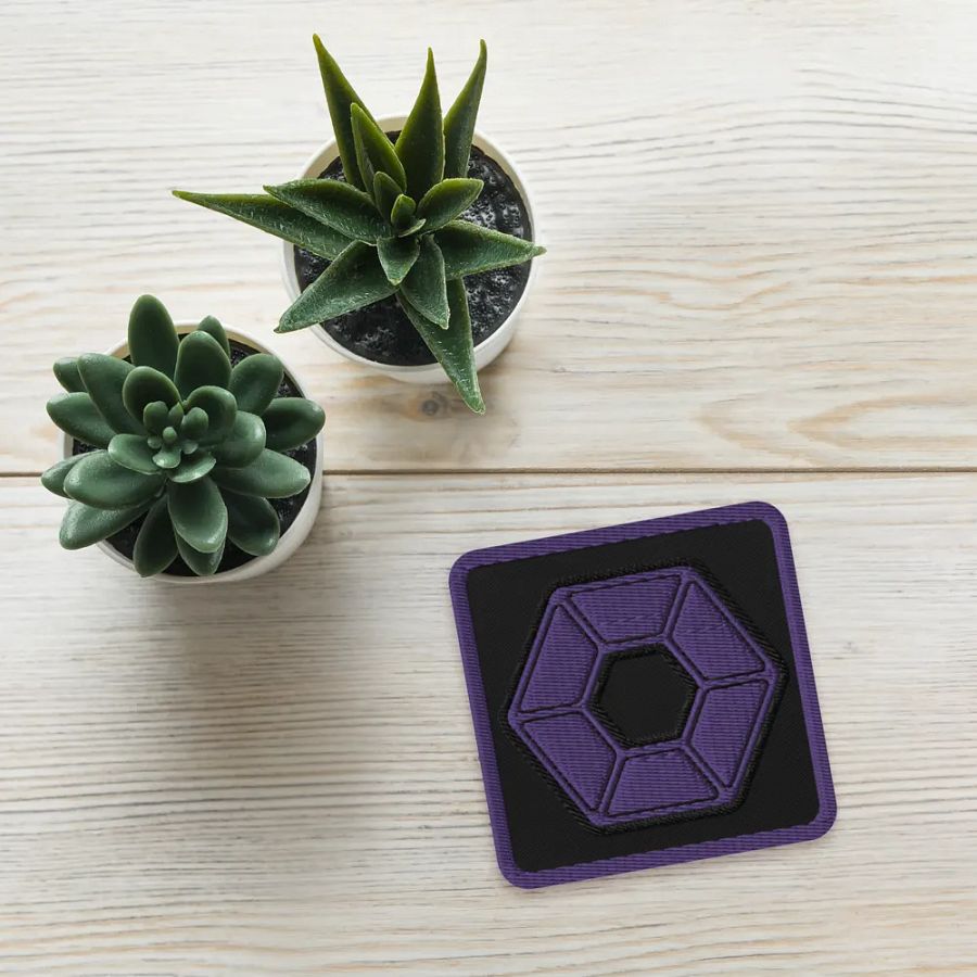 Purple Pixel Embroidered Patch product image (4)