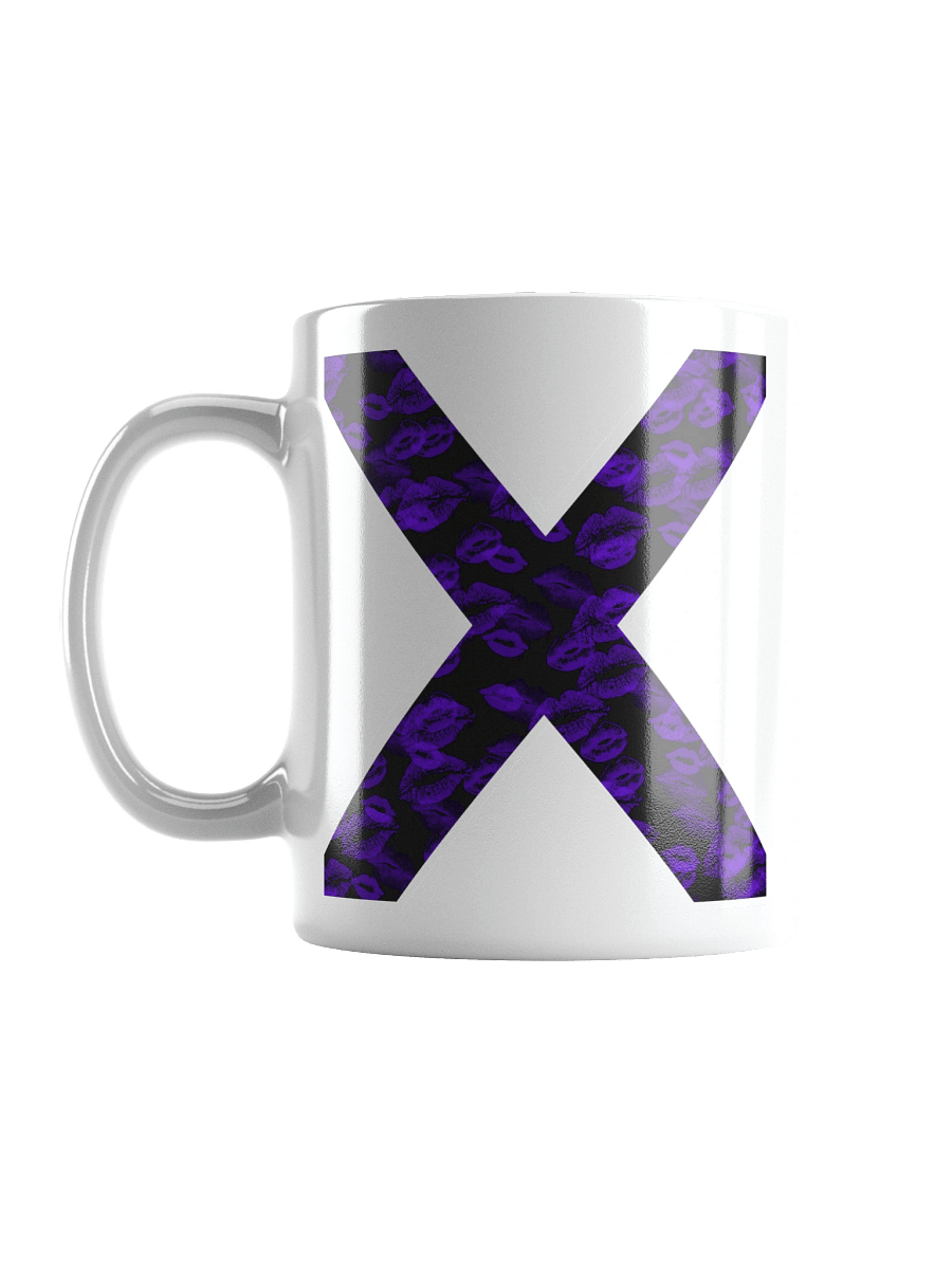 Black X Purple Lipstick Kisses | Glossy White Mug product image (3)