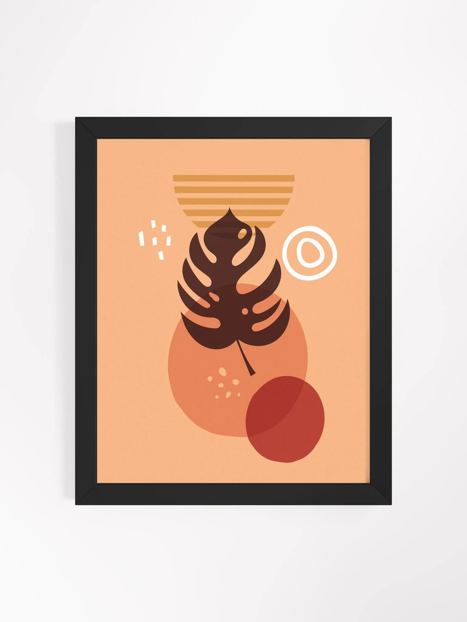 Geometric Leaf Elegance Framed Poster product image (9)