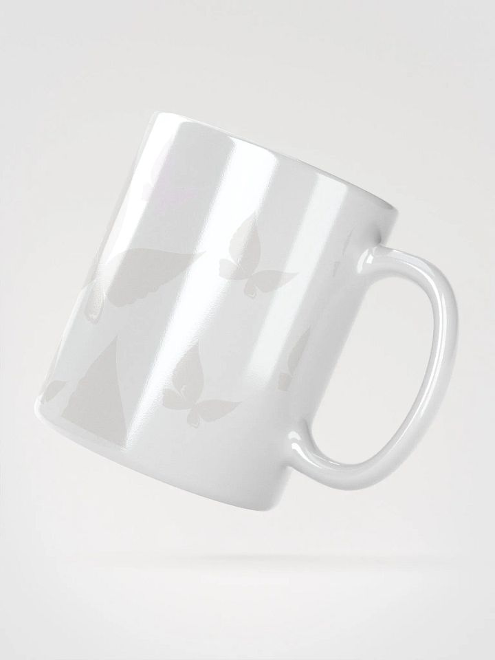 White Butterfly Glossy Mug product image (5)