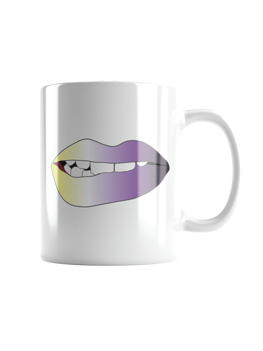 Non-binary Pride Gradient Biting Lips Mug product image (1)