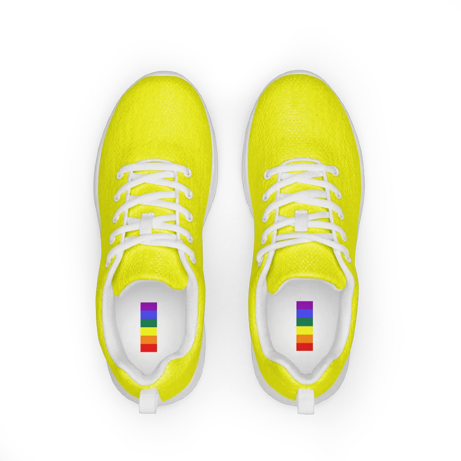 Men's Bright Yellow Athletic Shoes Lace-up Sneakers product image (1)