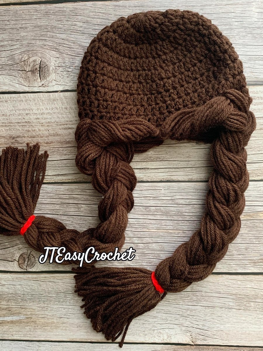 Crochet Wig Hats 3 in 1, Princess Hair Crochet Pattern product image (4)