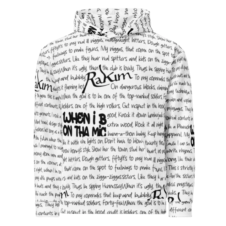 When I B On Tha Mic - Rakim - WHITE - Unisex Hoodie product image (2)