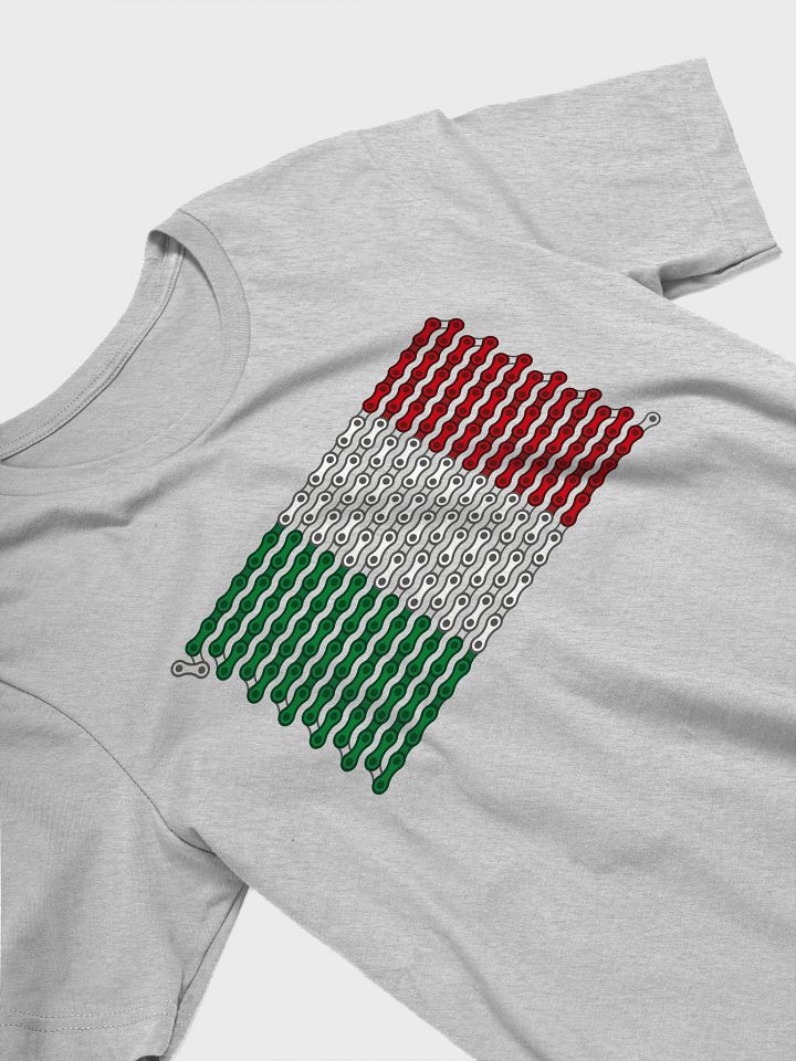 Italy Bike Chain Flag on Light Color Supersoft Tee product image (2)