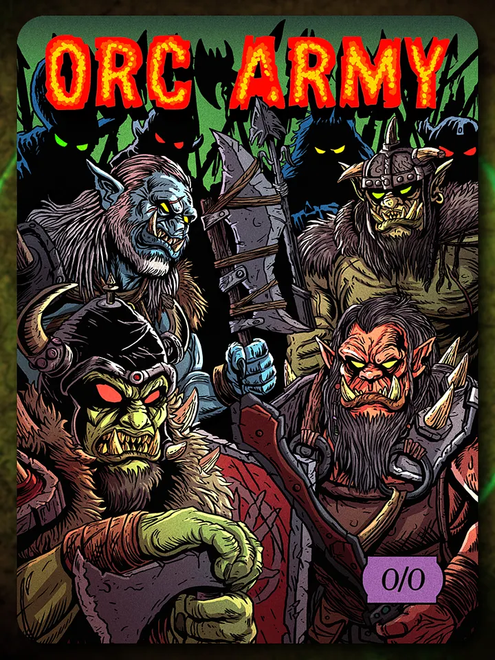 Orc Army 0/0 Full Art Token product image (1)