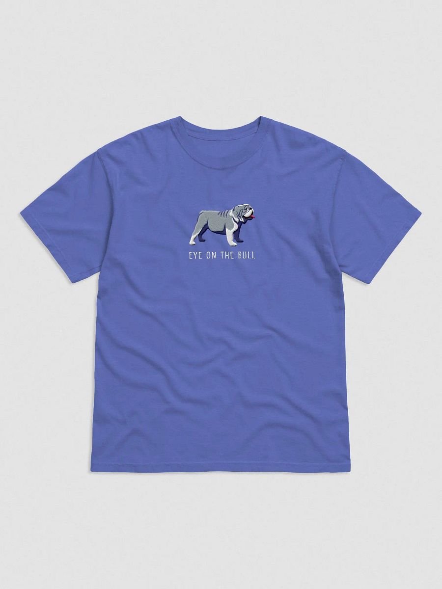 Eye on the Bull T-Shirt(Embroidered) of an English Bulldog(Blue) product image (4)
