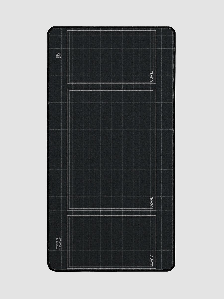 Triple Slot Desk Mat in Black product image (2)