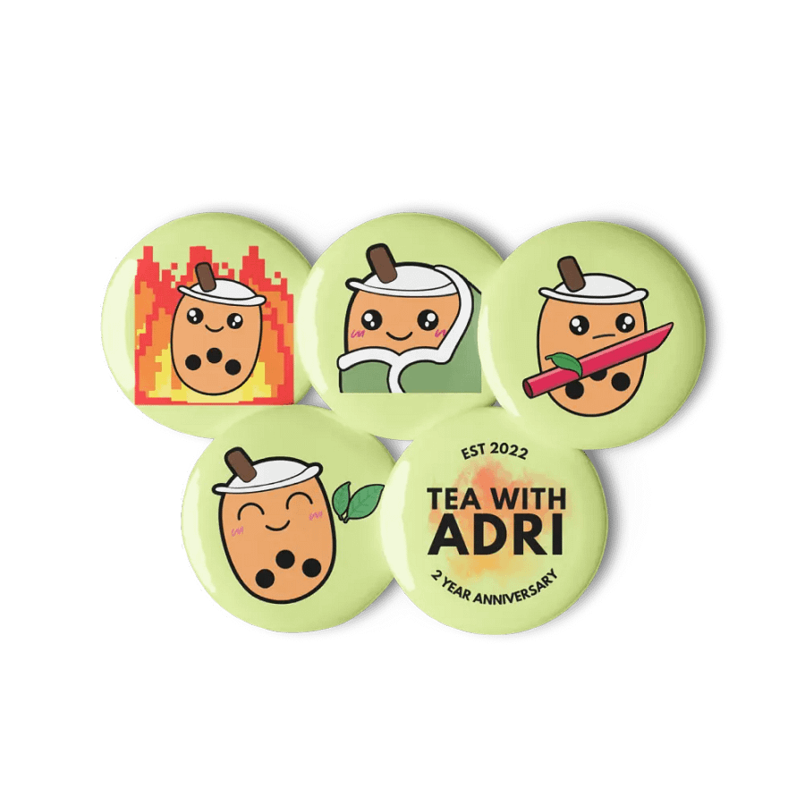 *COLLECTIBLE* Boba Moods Pin Buttons - 2 Year Anniversary product image (6)