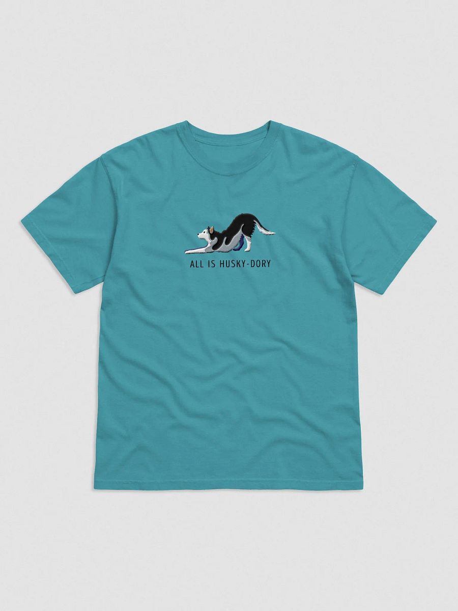 All Is Husky-Dory T-Shirt(Embroidered) of a Siberian Husky product image (4)