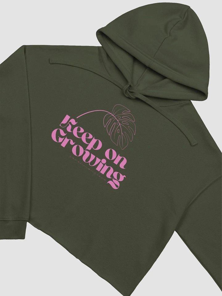 Keep on Growing Cropped Hoodie Pink Logo product image (2)