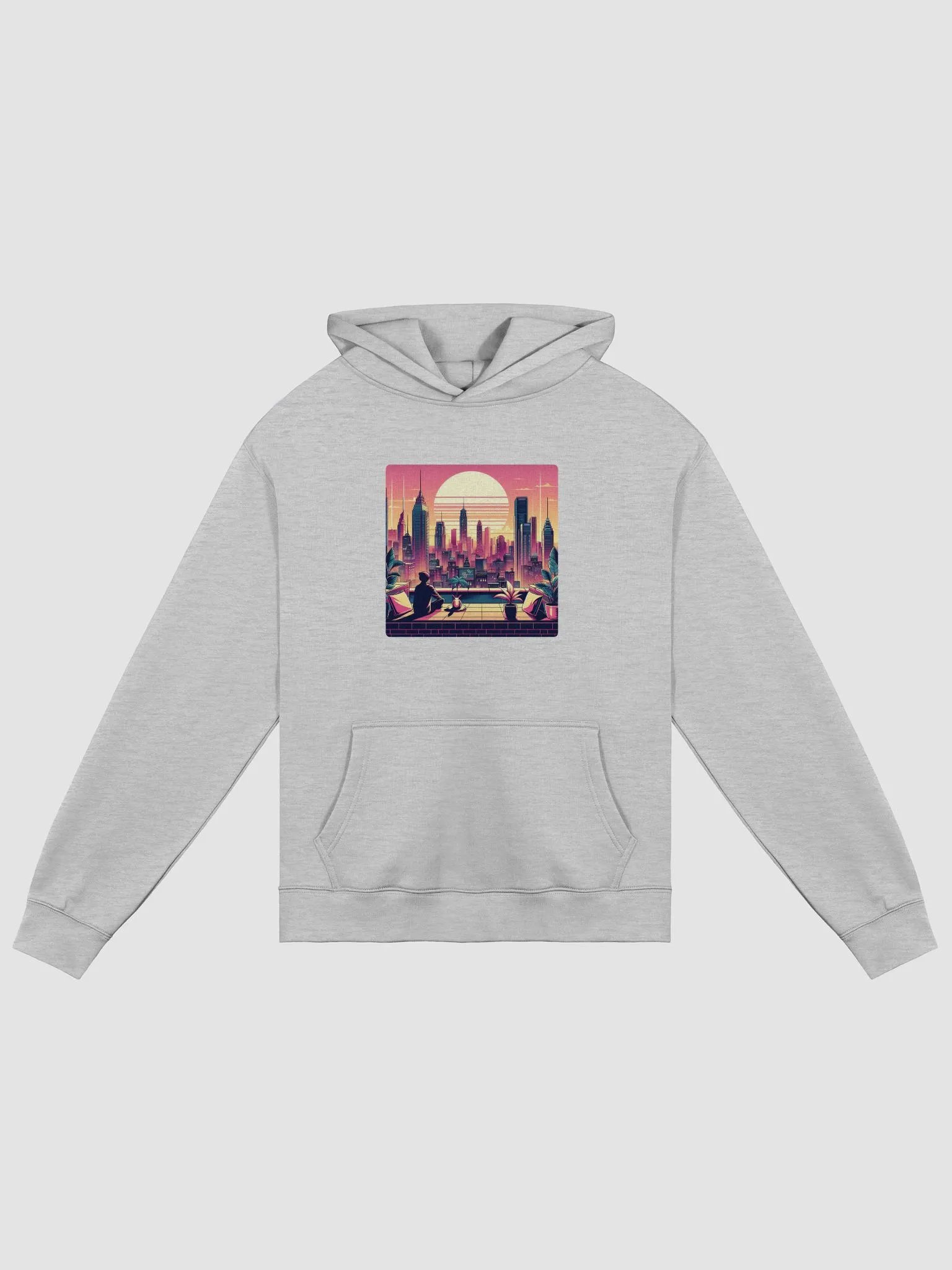 Sunset Serenity Oversized Hoodie | AI Design citylight product image (2)