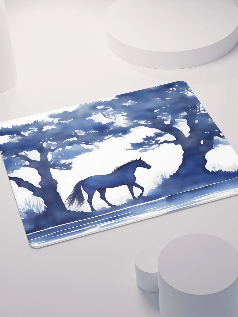 Blue Horse Silhouette, Gaming Mouse Pad, 2 Sizes product image (5)