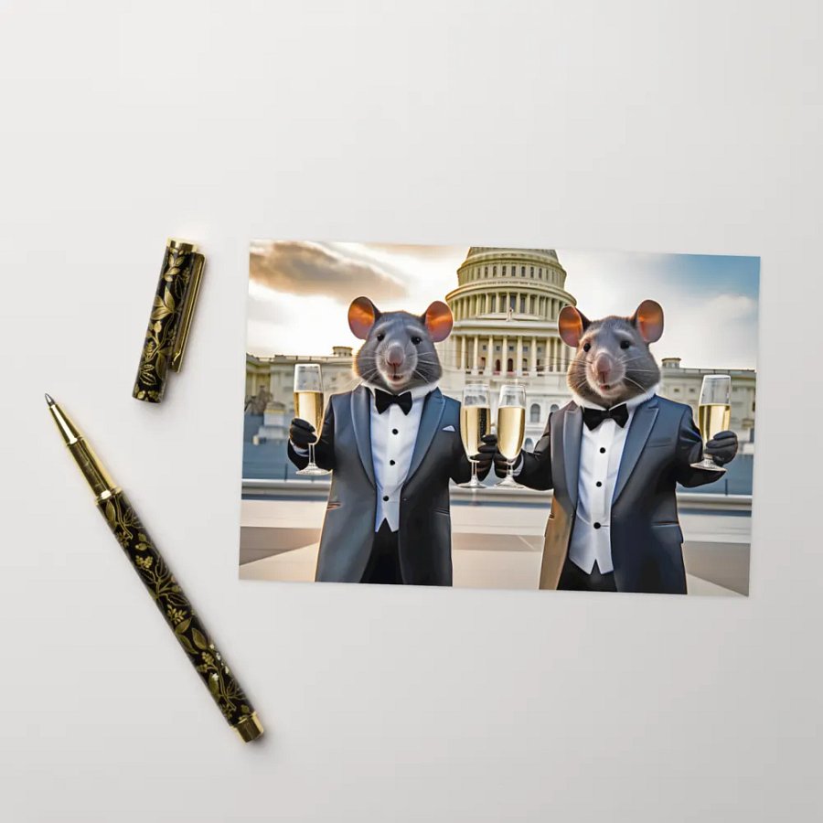 Two Cute Rats Celebrating at the US Capitol product image (8)