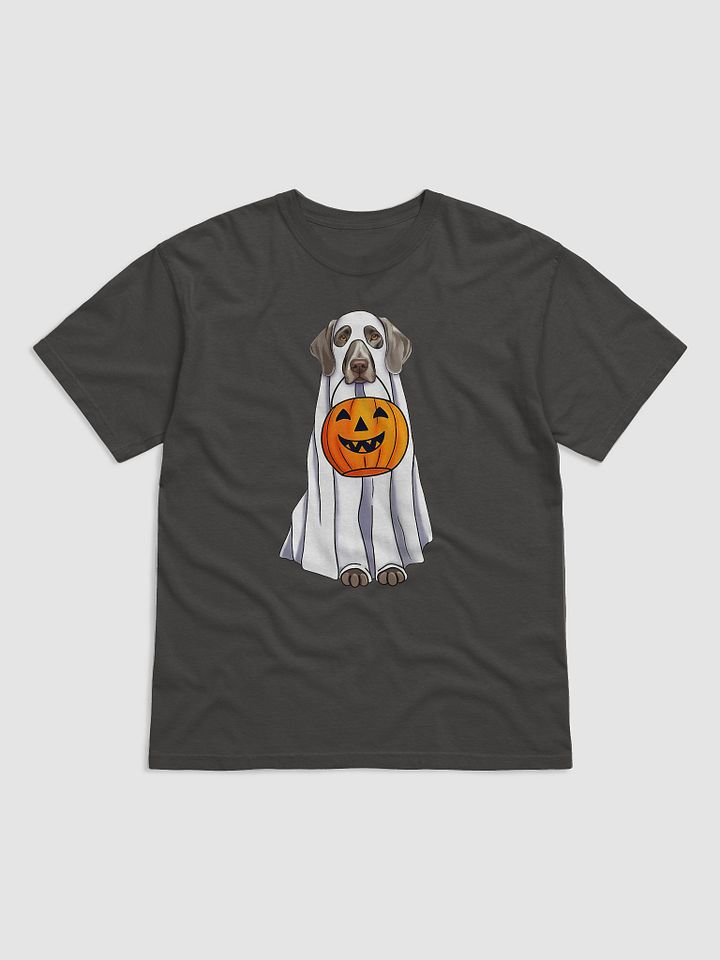 Weimaraner Halloween Tee | Funny Fall and Halloween Weimaraner Wearing a Ghost Costume with Pumpkin Basket product image (7)