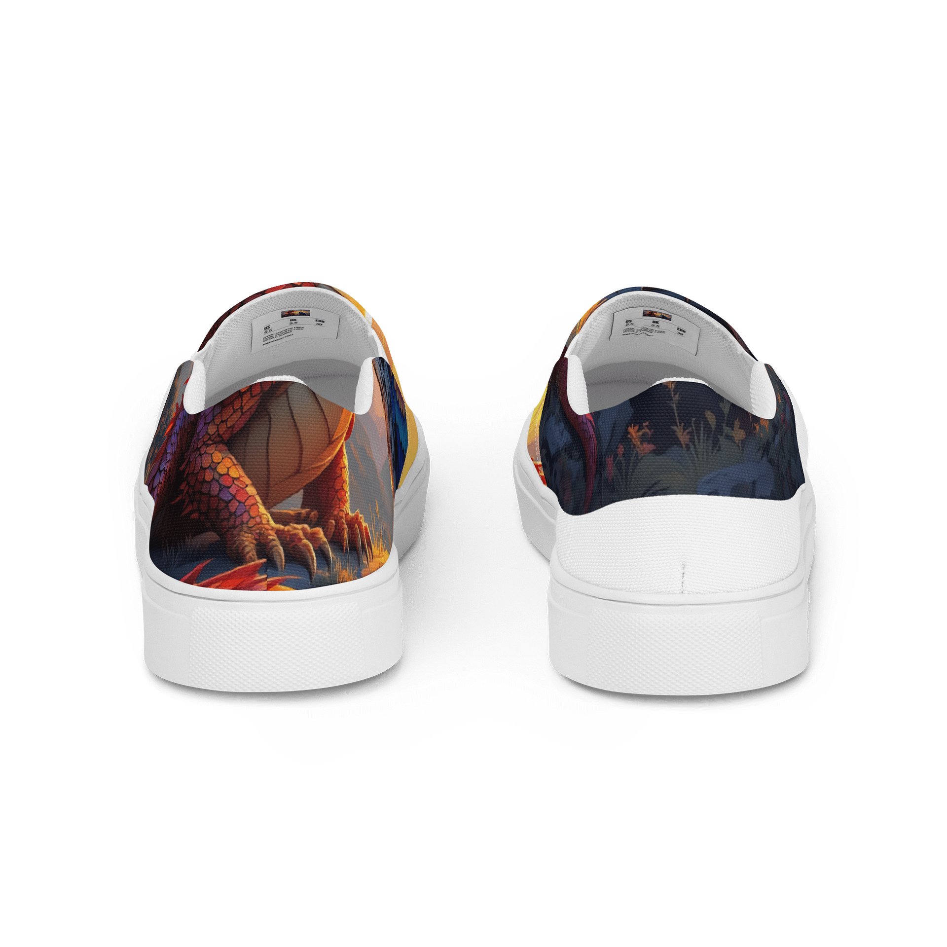 Dragon and Owl Fantasy Slip-On Shoes product image (4)