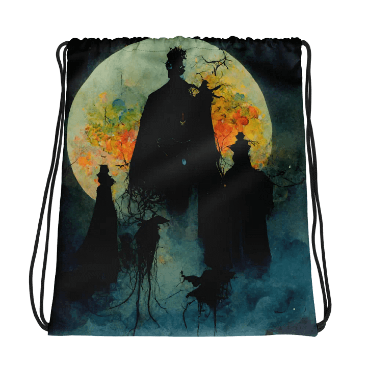 Moonlit Mystique Drawstring Backpack product image (1)