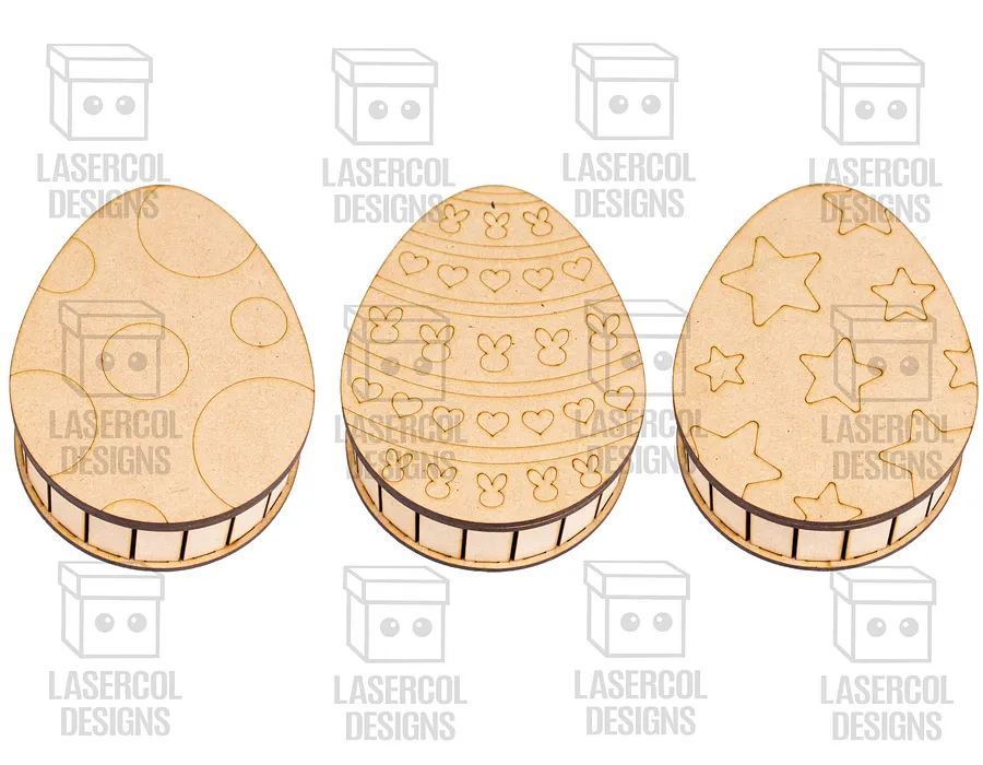 Easter Egg Gift Boxes (3 Sizes, 12 Styles) - Laser Cut Files product image (8)