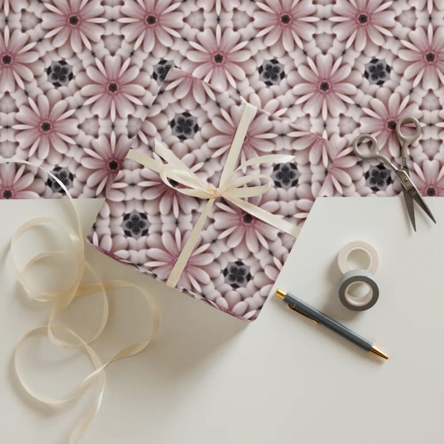Pink Petal Bloom' wrapping paper product image (12)