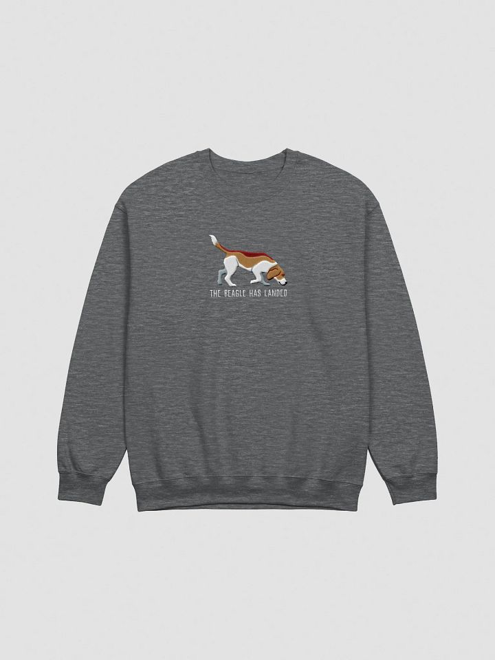 The Beagle Has Landed Sweatshirt (Embroidered) of a Beagle(Brown & White) product image (10)