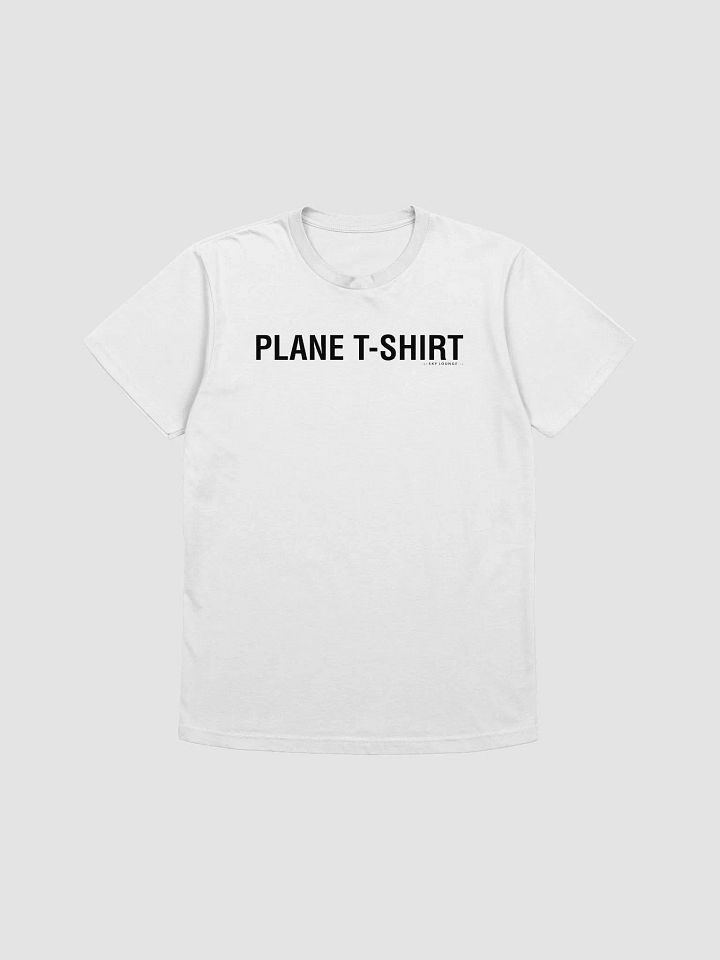 PLANE WHITE T-SHIRT (dark text) product image (1)