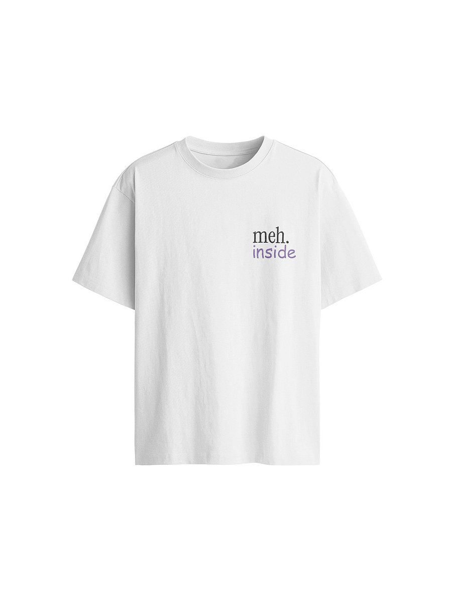 Meh. Inside - A Premium Relaxed Fit Embroidered Tee product image (1)