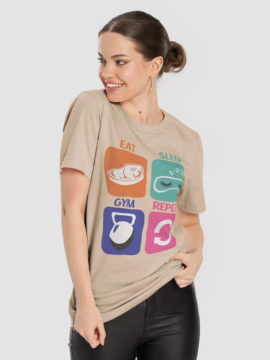 Eat Sleep Gym Repeat T-Shirt product image (48)