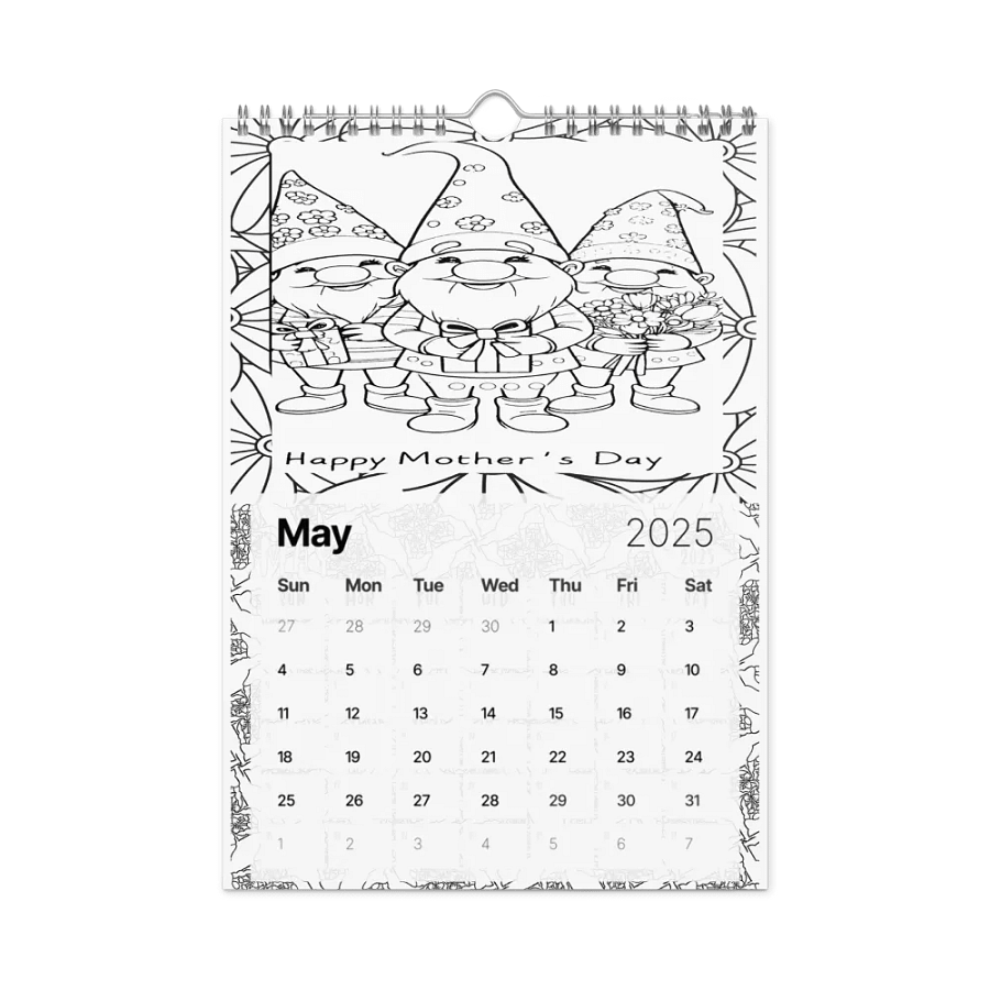 2025 A Gnomie Year Coloring Calendar-Physical product image (10)